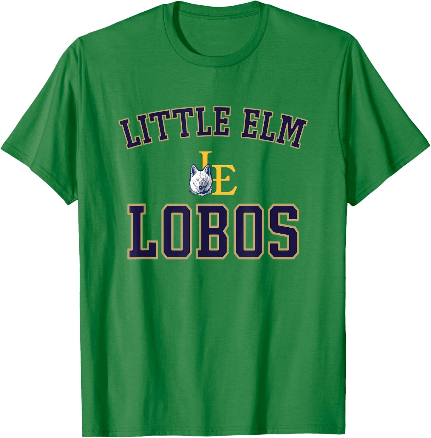 Little Elm Lobos Logo Varsity HS T-Shirt - T-Shirt | Irish Green
