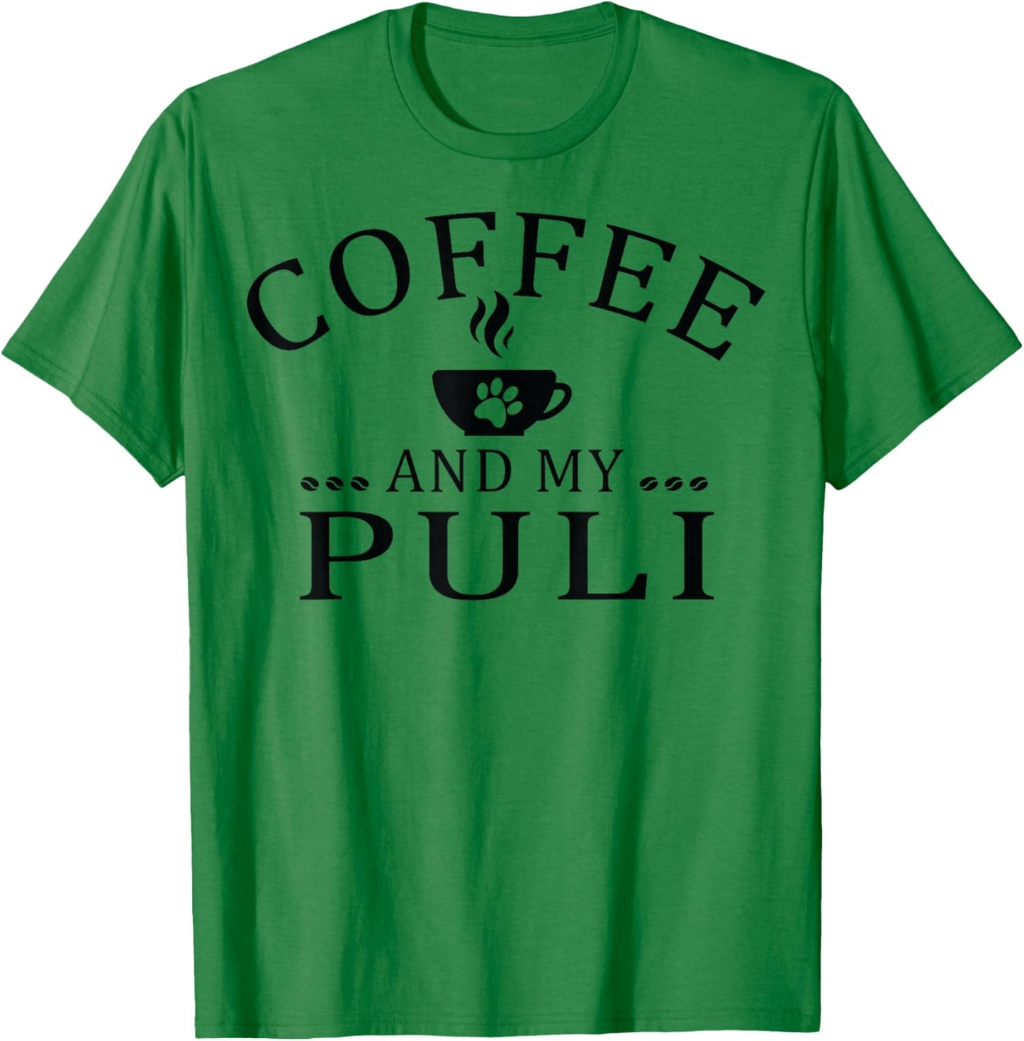 Puli Dog And Coffee Women T-Shirt - T-Shirt | Irish Green