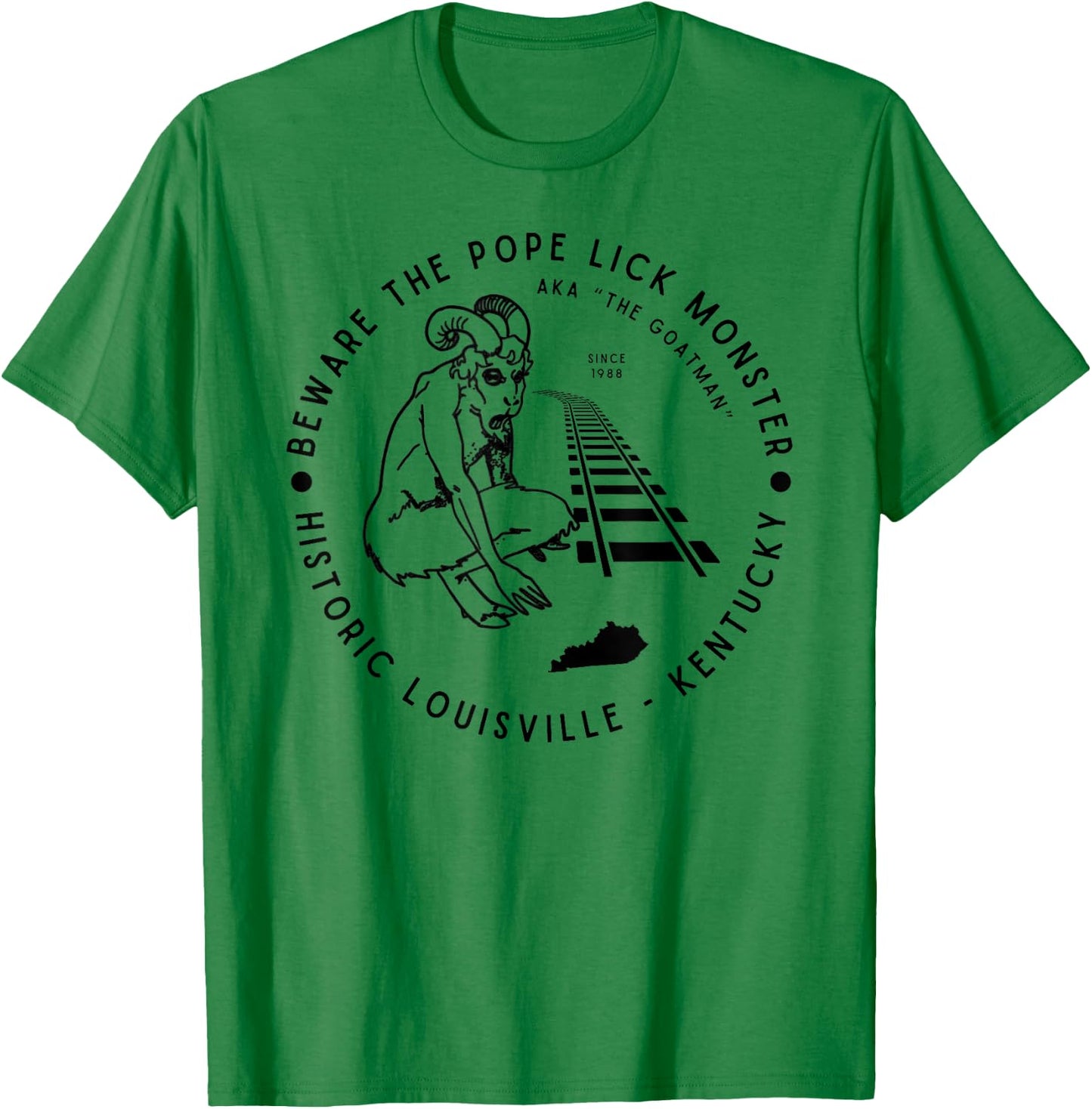 Beware the Pope Lick Monster Louisville Kentucky Cryptid T-Shirt - T-Shirt | Irish Green