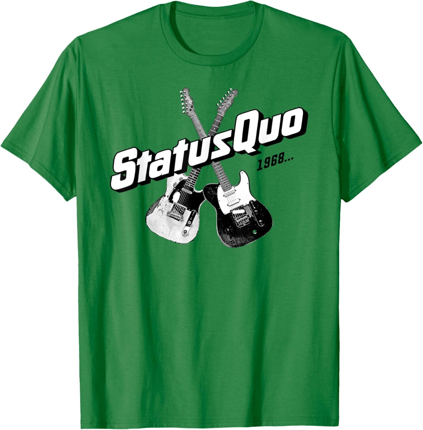 Status Quo – 1968 Guitars On Colors T-Shirt - T-Shirt | Irish Green