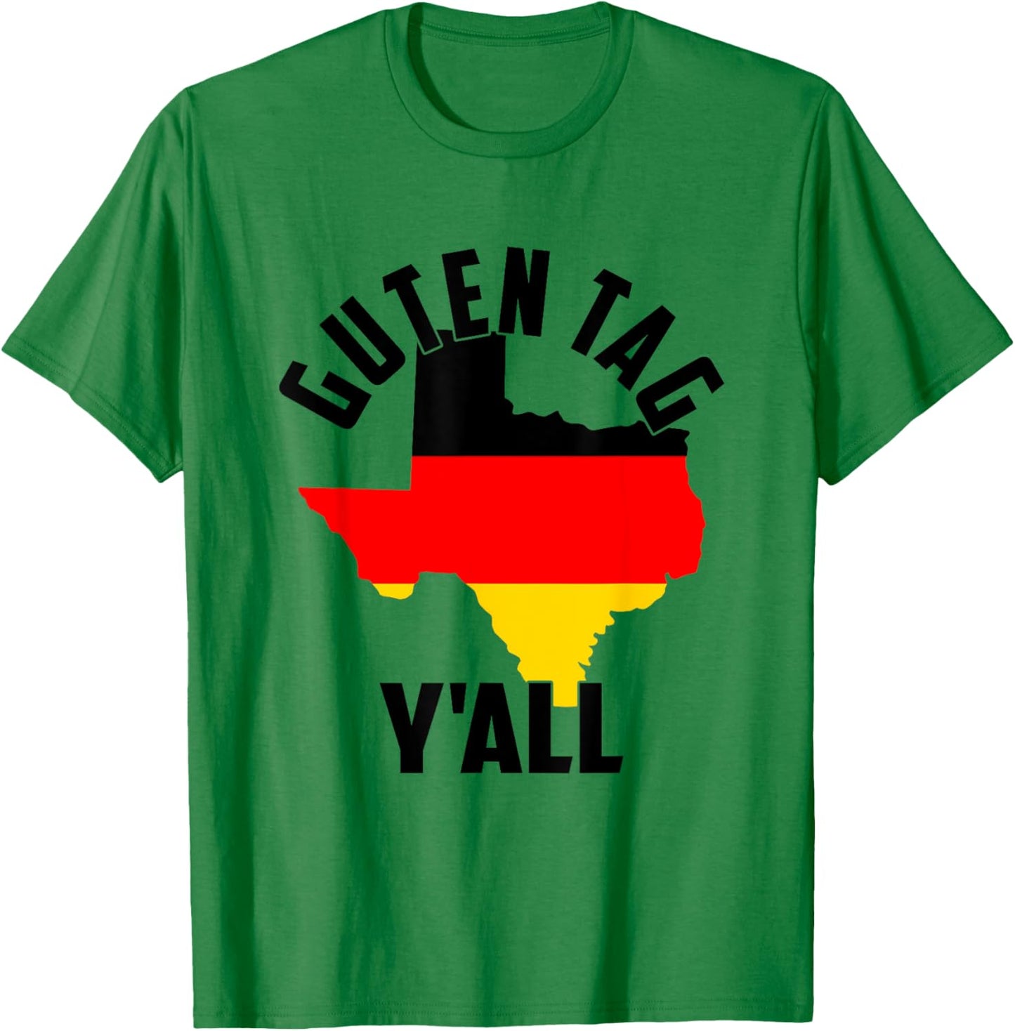 Retro Guten Tag Y'all Funny Texas Germany Oktoberfest German T-Shirt - T-Shirt | Irish Green
