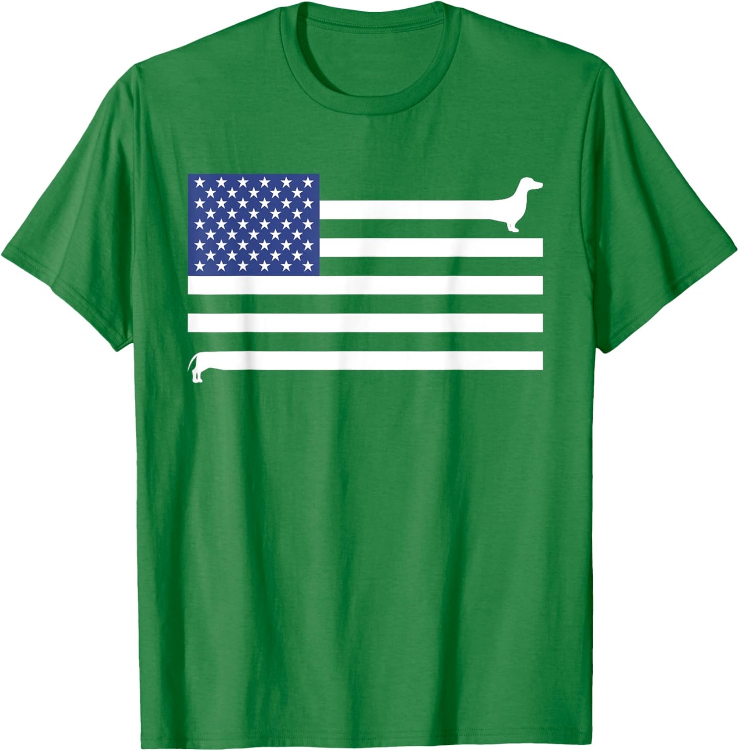 American Flag Dachshund Patriotic Doxie Lover 4th of July T-Shirt - T-Shirt | Irish Green