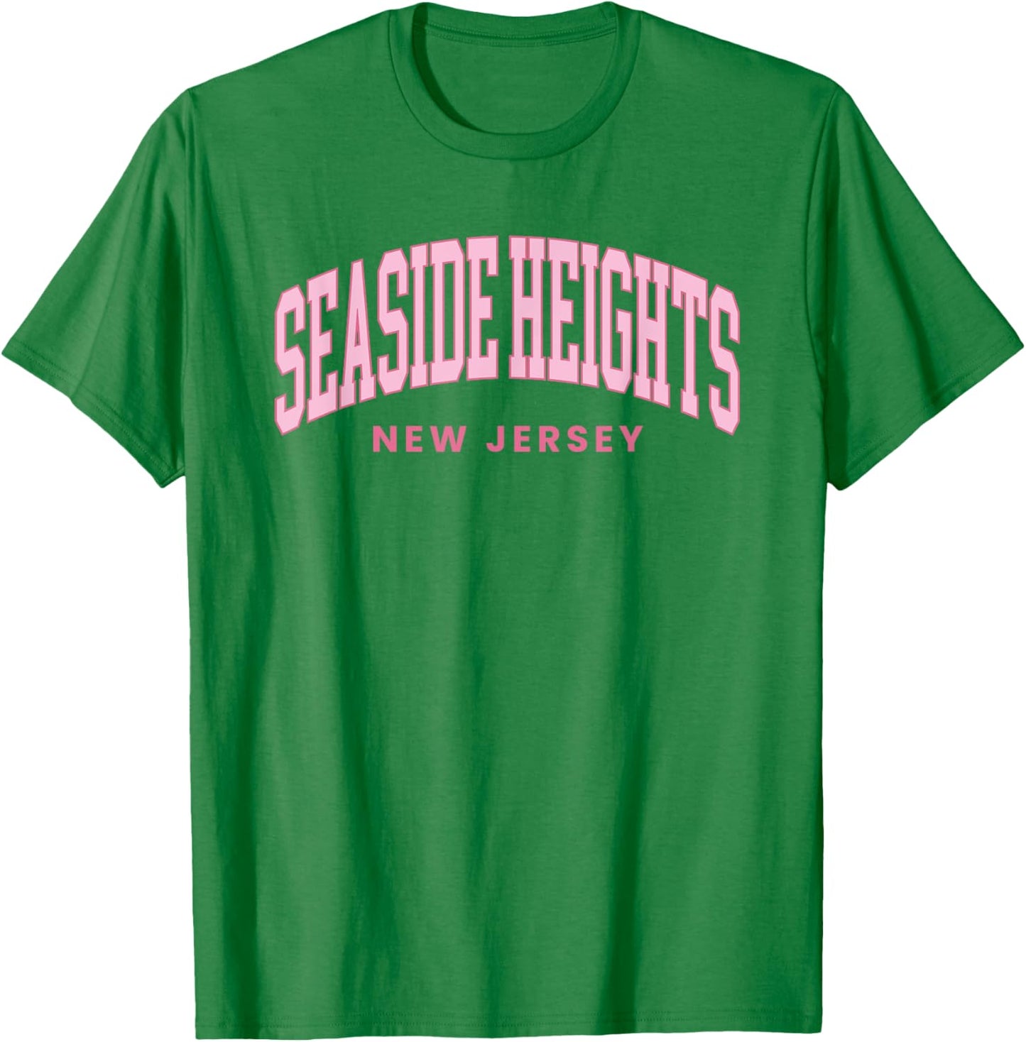 Seaside Heights New Jersey Retro Preppy Throwback T-Shirt - T-Shirt | Irish Green
