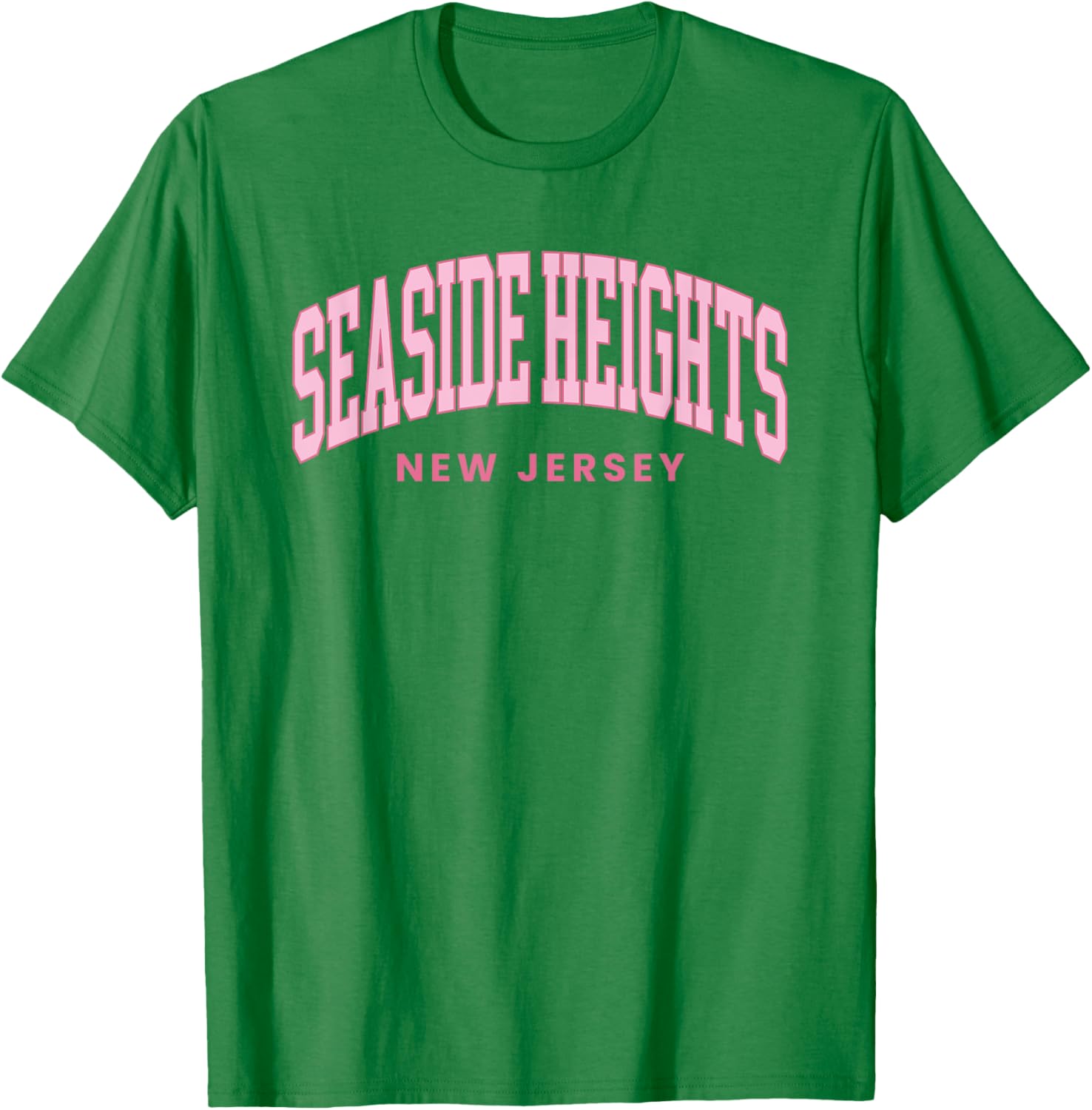 Seaside Heights New Jersey Retro Preppy Throwback T-Shirt - T-Shirt | Irish Green