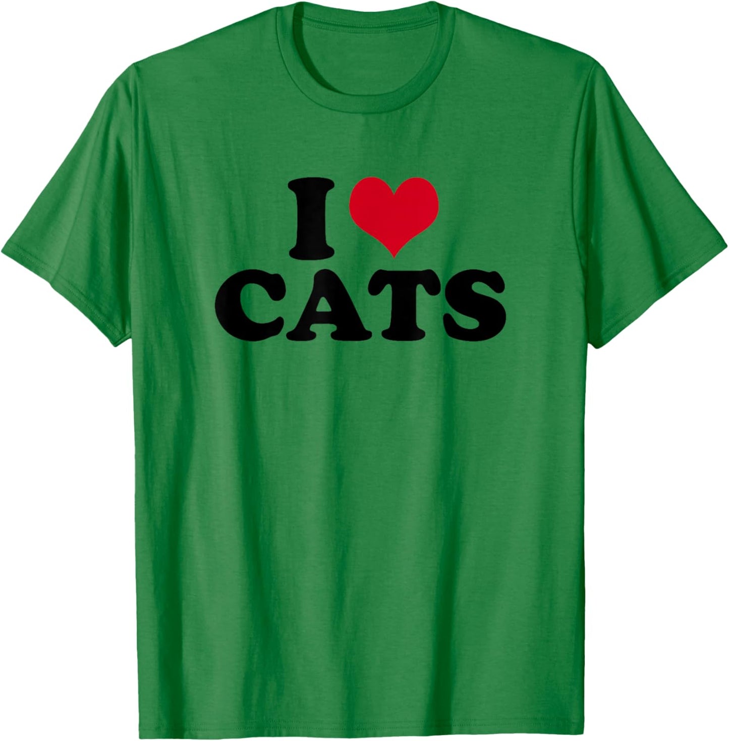 I Love Cats T-Shirt - T-Shirt | Irish Green