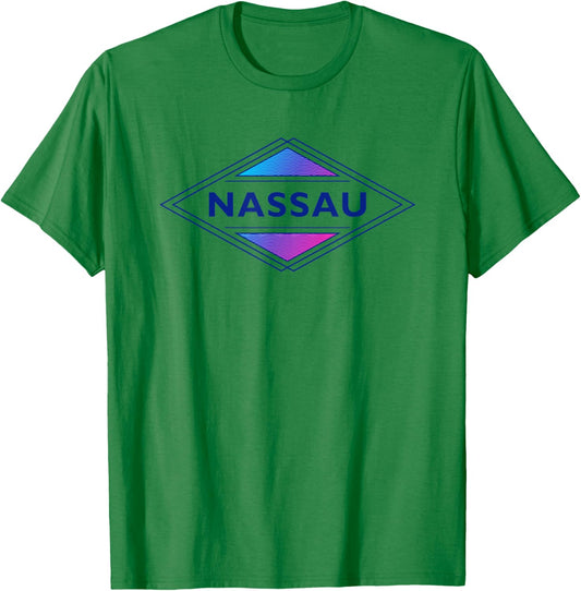 Nassau Bahamas Colorful Retro Men Cruise Souvenir T-Shirt - T-Shirt | Irish Green