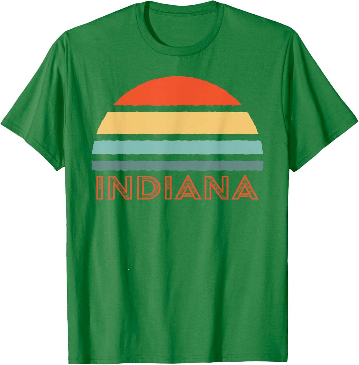 Best Indiana Apparel And Souvenirs Retro Indiana , Men's Blue Small Retro T-Shirt - T-Shirt | Irish Green