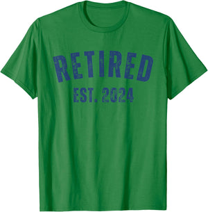 Retired Est. 2024 Vintage Retirement T-Shirt - T-Shirt | Irish Green