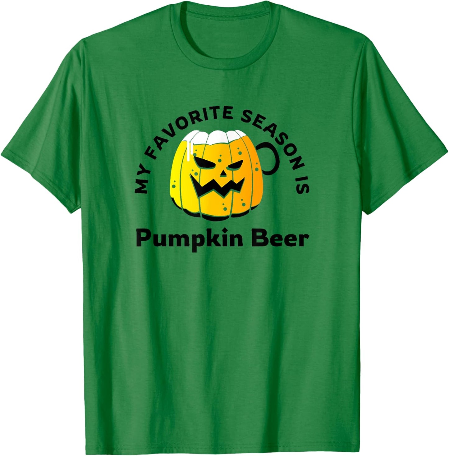 Pumpkin Beer in the Fall Autumn Season T-Shirt - T-Shirt | Irish Green