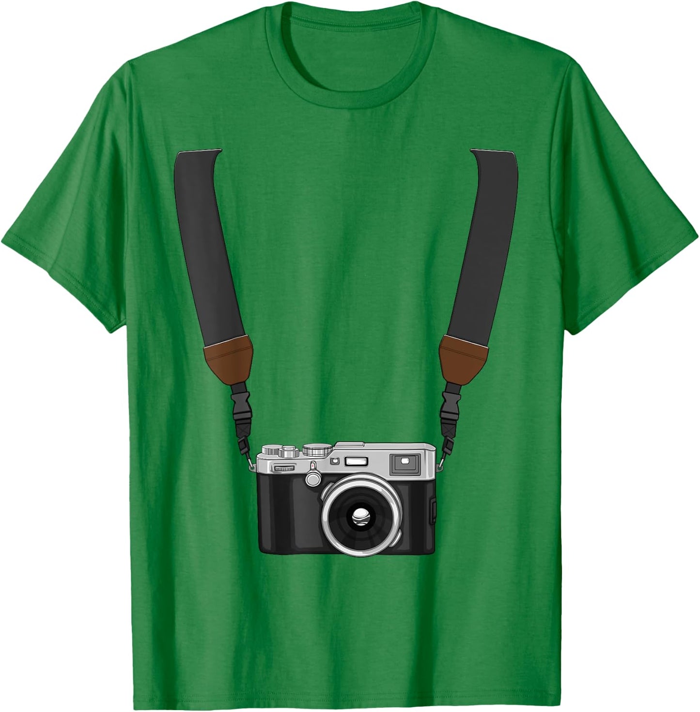 Camera With Strap Funny Photography Photographer T-Shirt - T-Shirt | Irish Green