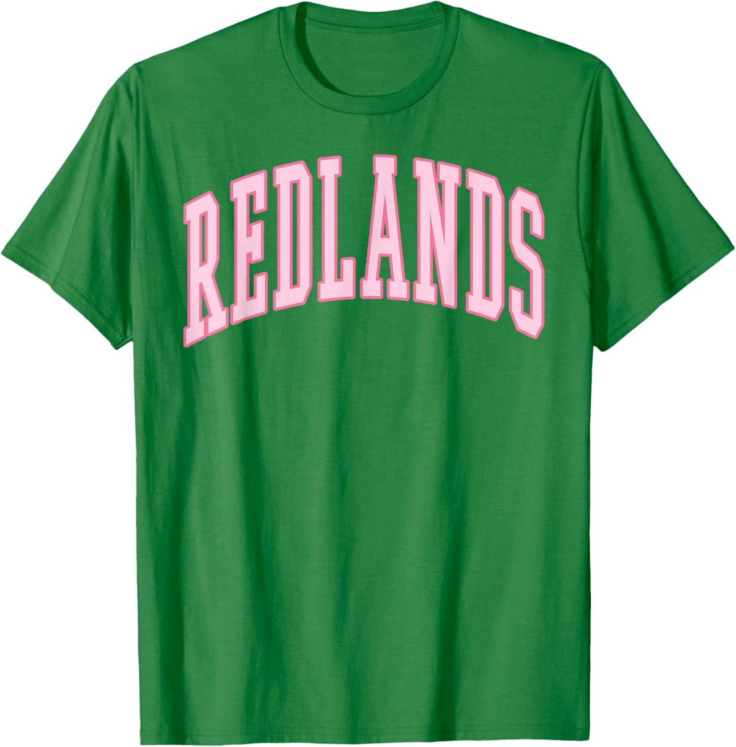 Redlands Vintage Preppy Varsity Pink Sports T-Shirt - T-Shirt | Irish Green