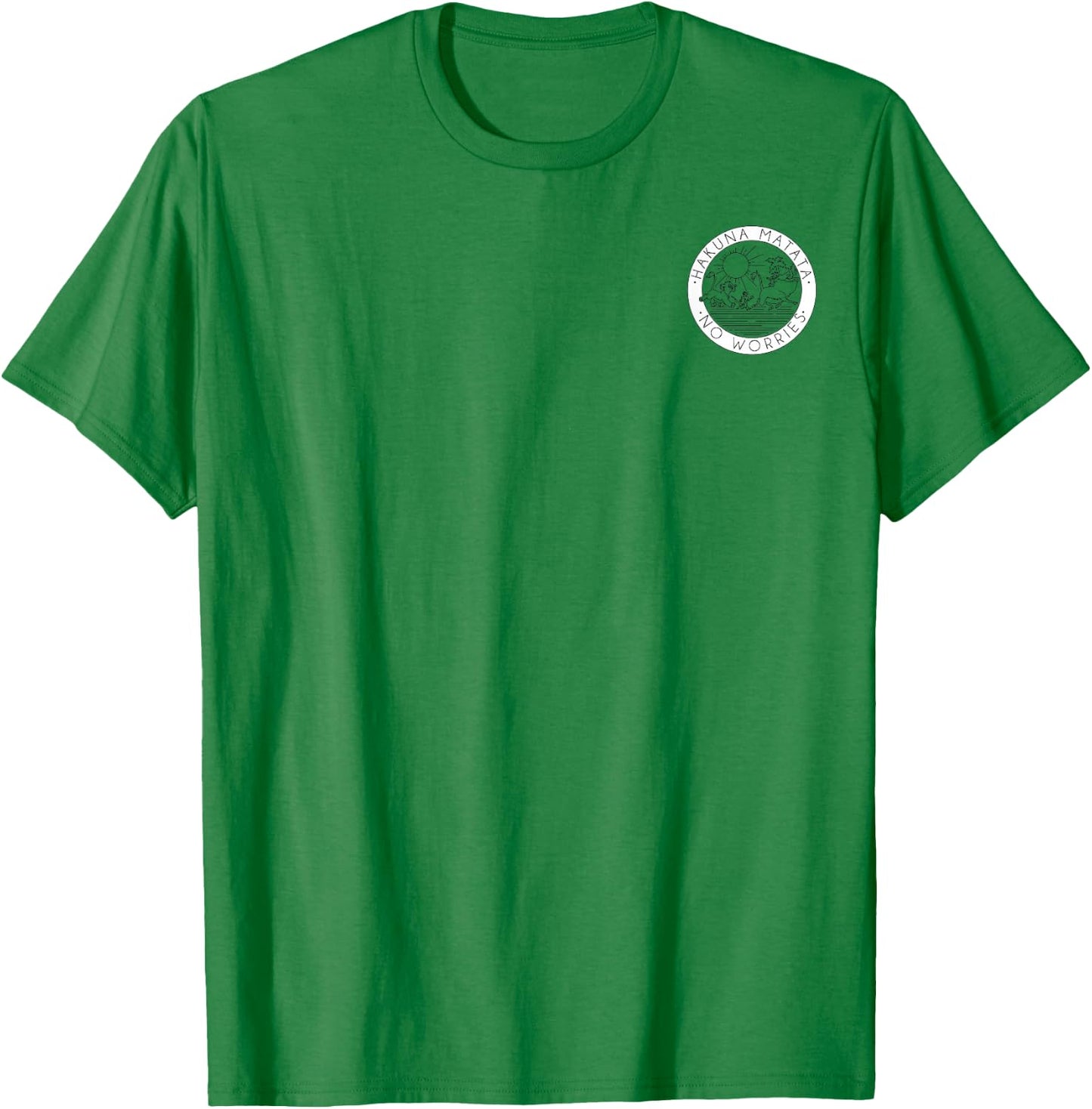 Disney The Lion King Hakuna Matata No Worries Left Chest T-Shirt - T-Shirt | Irish Green