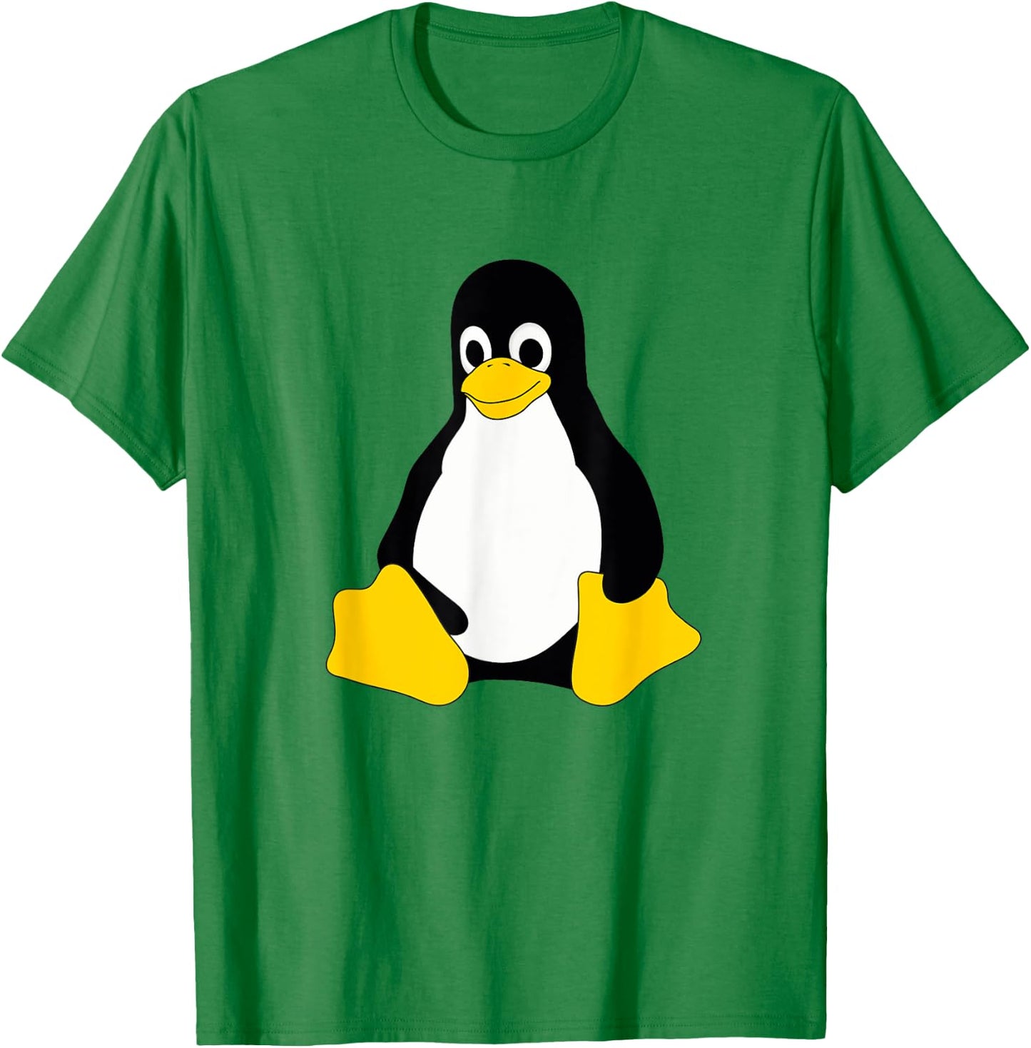 Linux Mascot Tux the Penguin Nerd Geek IT Person T-Shirt - T-Shirt | Irish Green