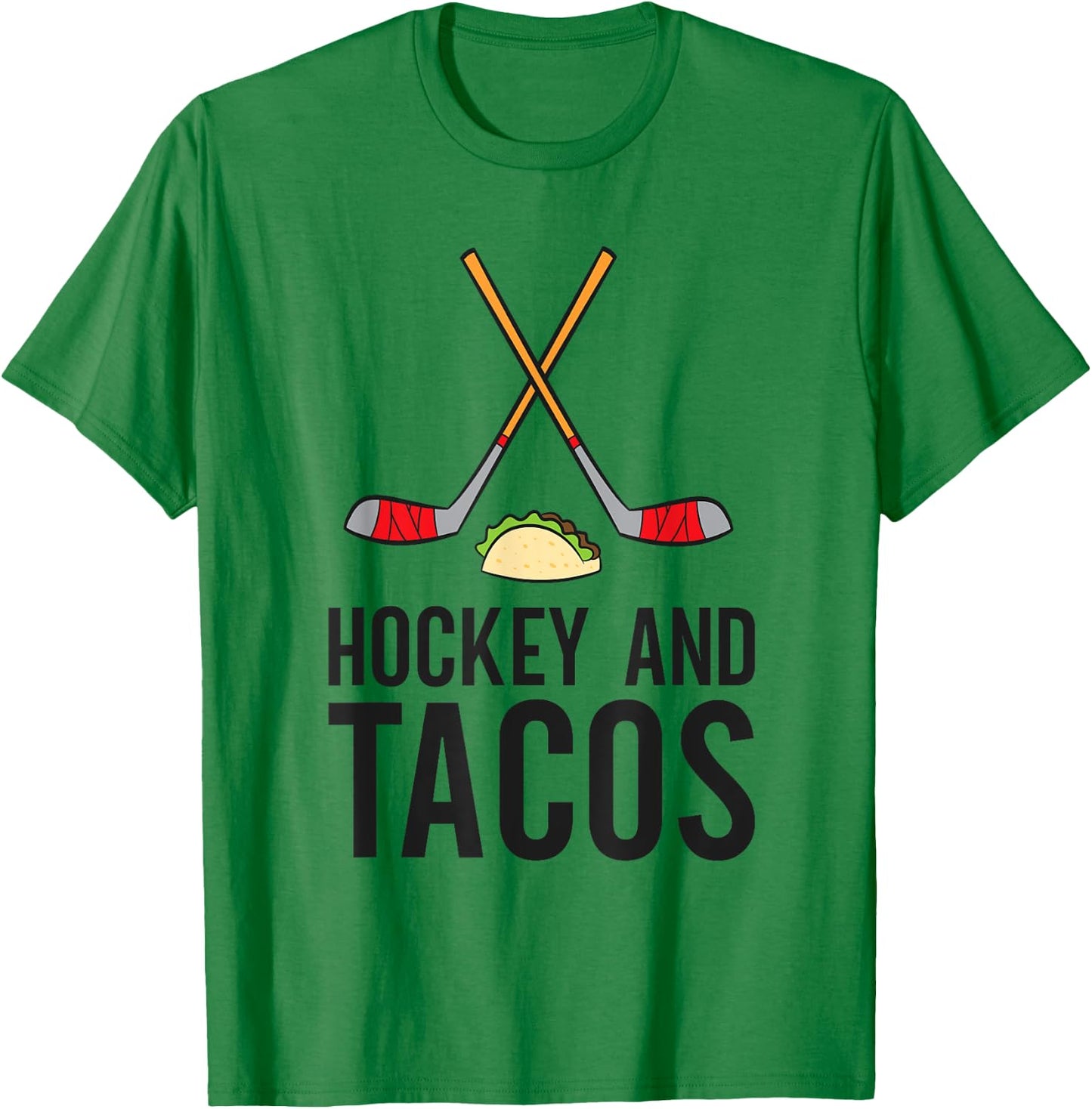 Hockey And Tacos Love Ice Hockeys T-Shirt - T-Shirt | Irish Green