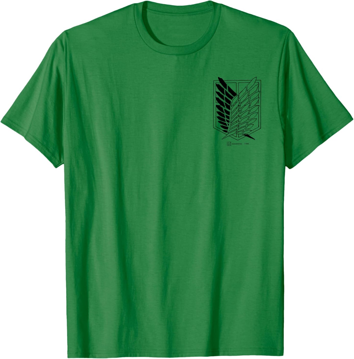 Attack on Titan Scout Regiment Survey Corps Pocket Logo T-Shirt - T-Shirt | Irish Green