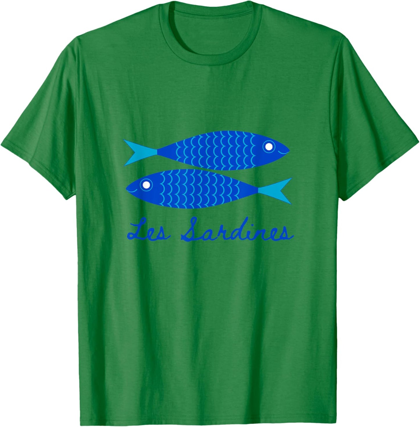 Les sardines fisherman aesthetic coastal sardine fish T-Shirt - T-Shirt | Irish Green