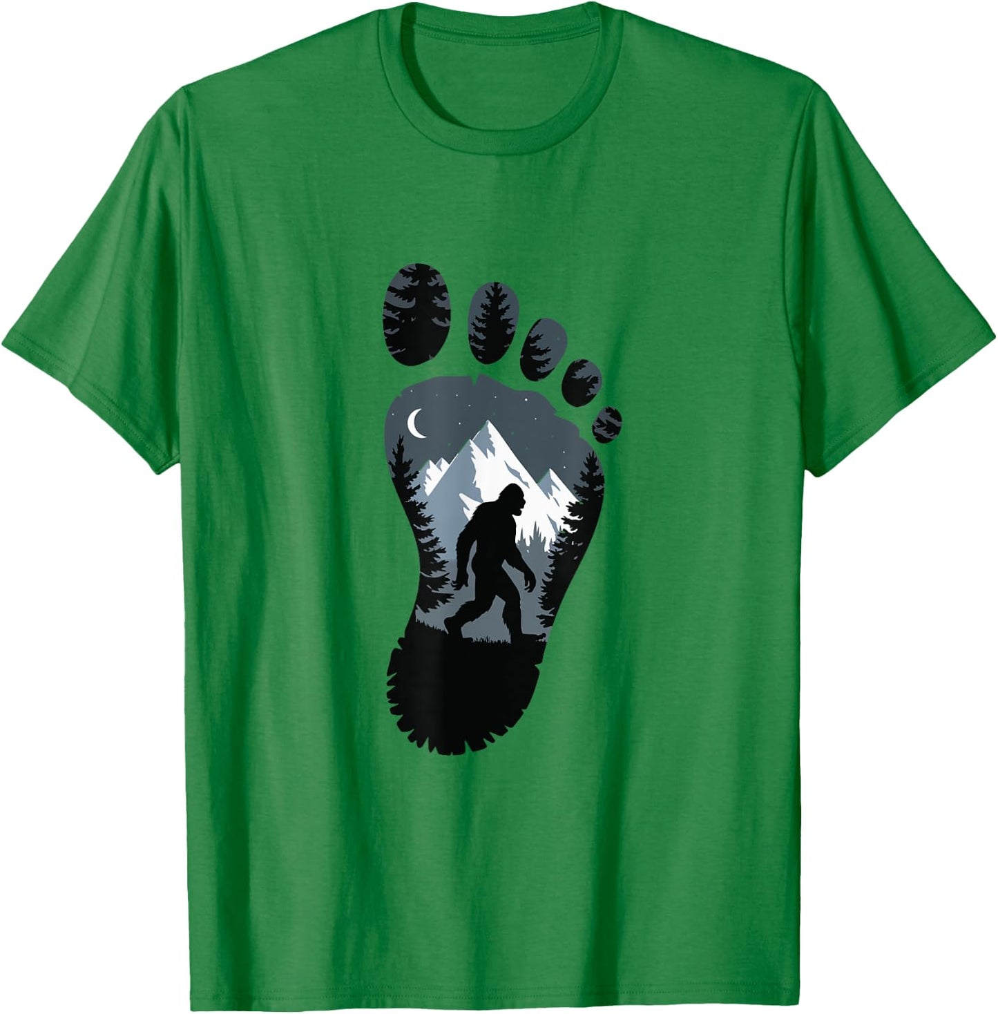 Bigfoot Footprint Mythology T-Shirt - T-Shirt | Irish Green