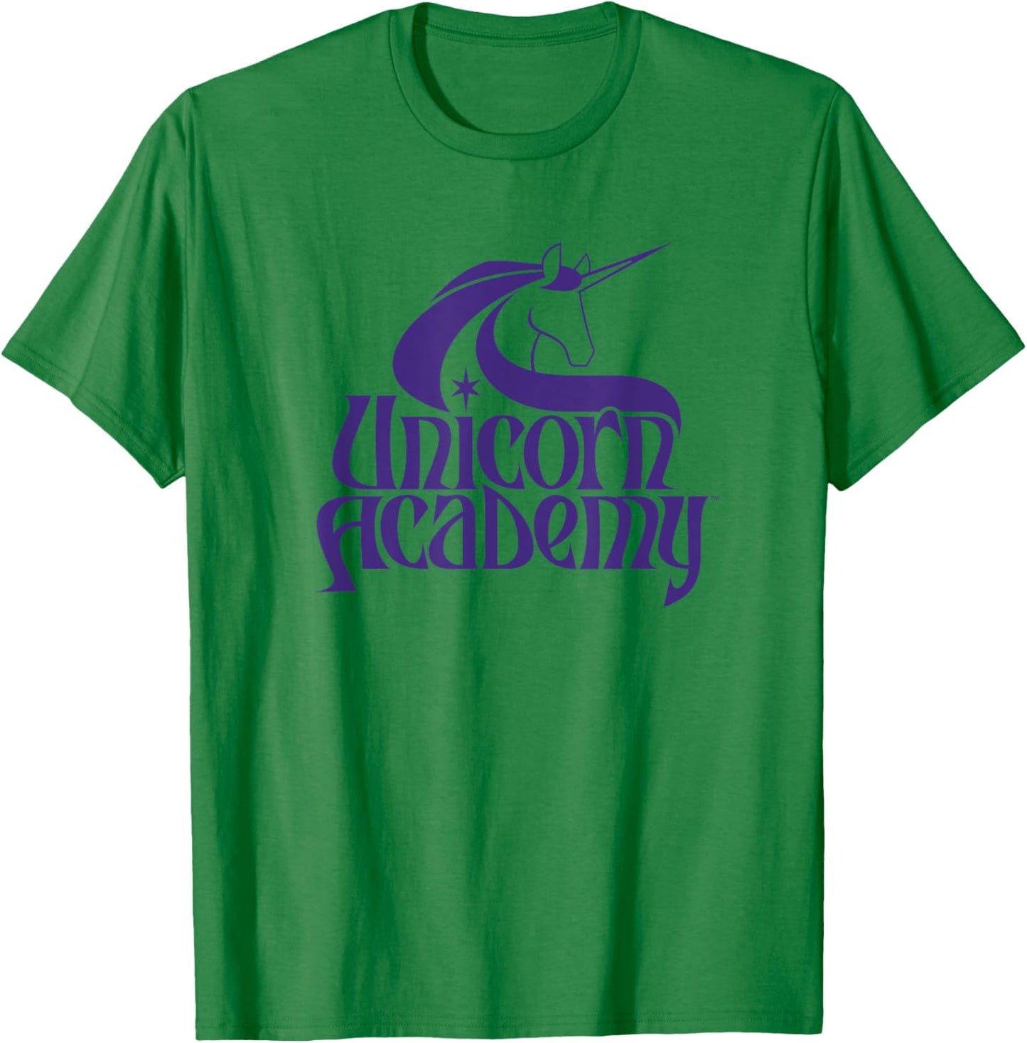 Unicorn Academy Silhouettes Graphic Front and Back Print T-Shirt - T-Shirt | Irish Green