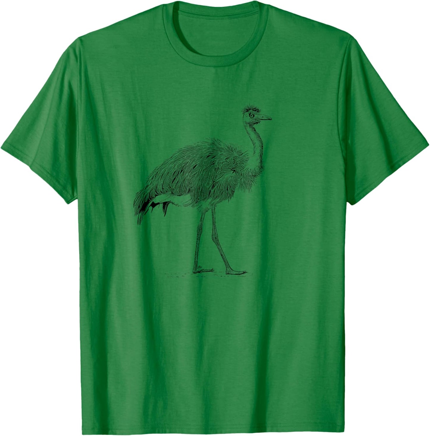 Zookeeper Retro Illustration Vintage Flightless Emu Lover T-Shirt - T-Shirt | Irish Green