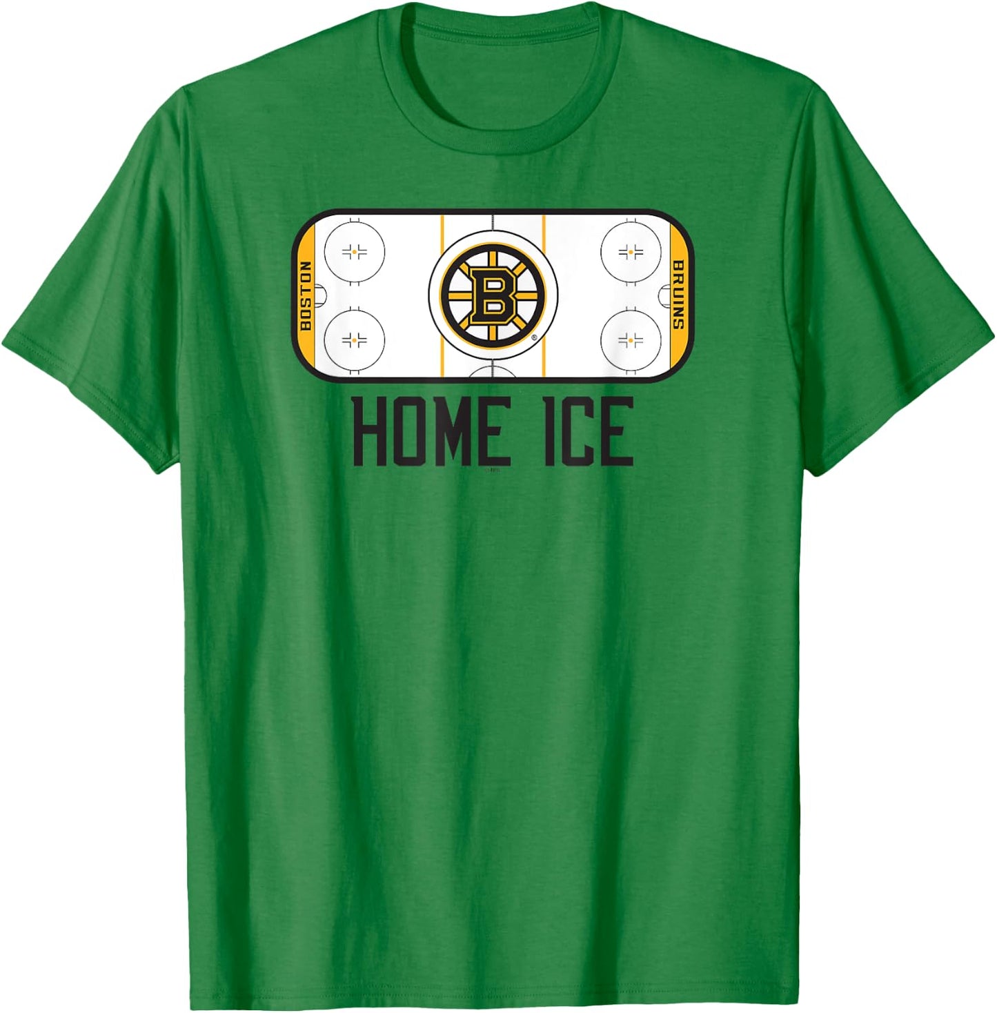 Boston Bruins Home Ice Gray Officially Licensed T-Shirt - T-Shirt | Irish Green