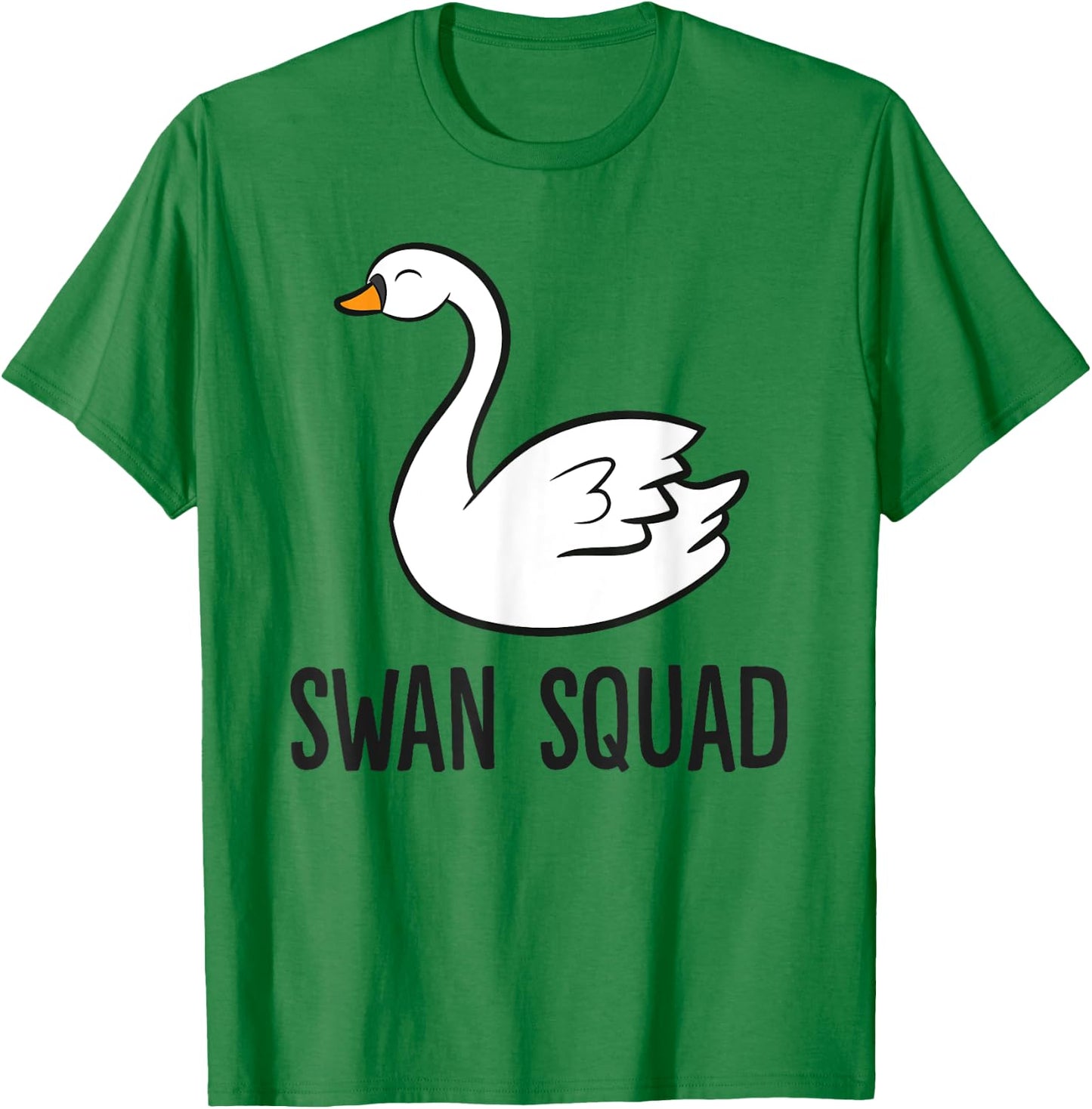 Swan Squad Cute Swan Bird Team Swans T-Shirt - T-Shirt | Irish Green