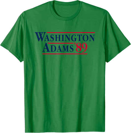 Washington Adams 1789 American Presidents Day US History T-Shirt - T-Shirt | Irish Green