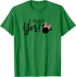 Disney Mickey & Friends Minnie Mouse I Said Yes V2 T-Shirt - T-Shirt | Irish Green