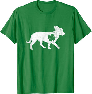 Chihuahua Dog Four-Leaf-Clover Irish Patricks Day Gift Men Women Kids T-Shirt - T-Shirt | Irish Green
