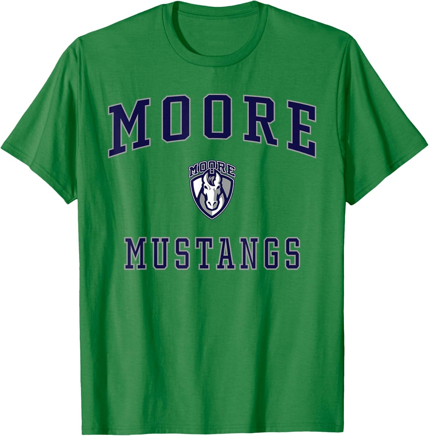 Moore School Mustangs T-Shirt - T-Shirt | Irish Green