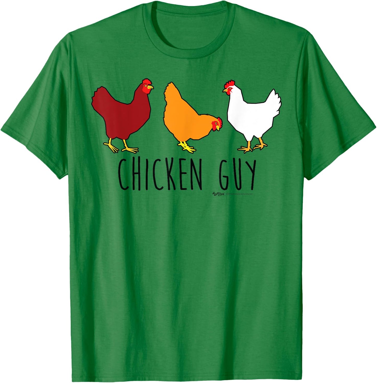 Chicken Guy Funny Farmers T-Shirt - T-Shirt | Irish Green