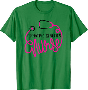 Peds Genetics Nursing Department RN Pediatric Genetics Nurse T-Shirt - T-Shirt | Irish Green