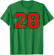 Class of 2028 - Letterman Style Class of 28 Swag Gift 1 T-Shirt - T-Shirt | Irish Green