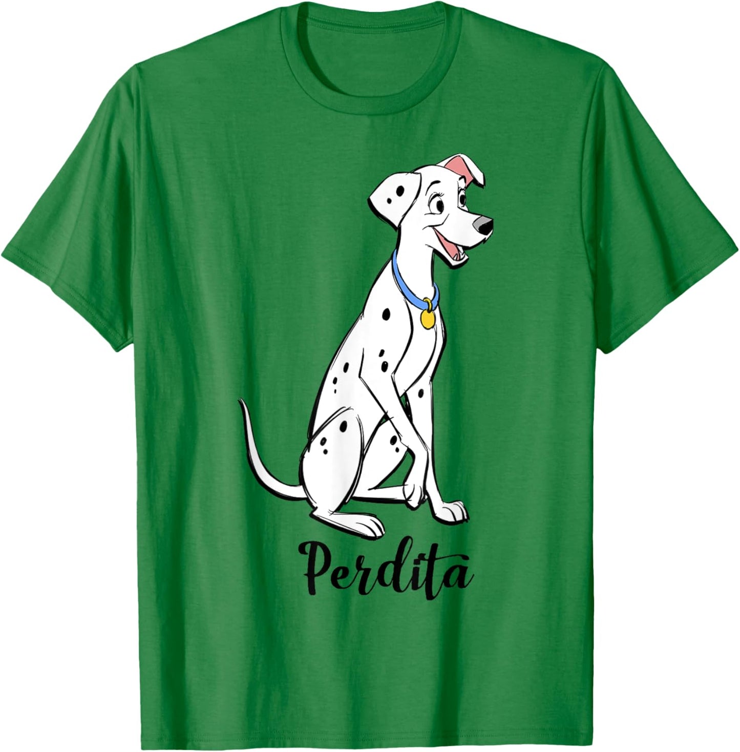 Disney 101 Dalmatians Perdita Portrait T-Shirt - T-Shirt | Irish Green