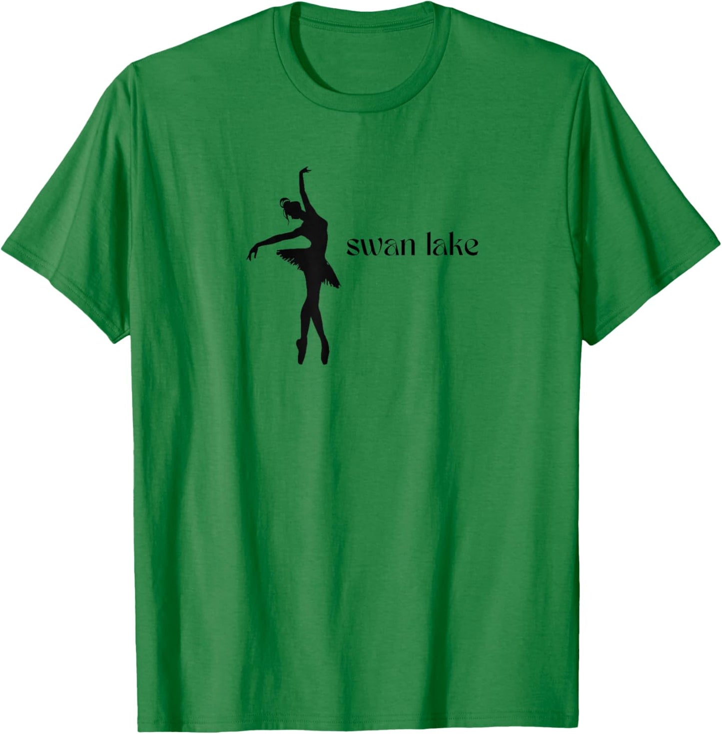 Swan Lake Ballerina Ballet Pointe Dance Dancer Graphic T-Shirt - T-Shirt | Irish Green