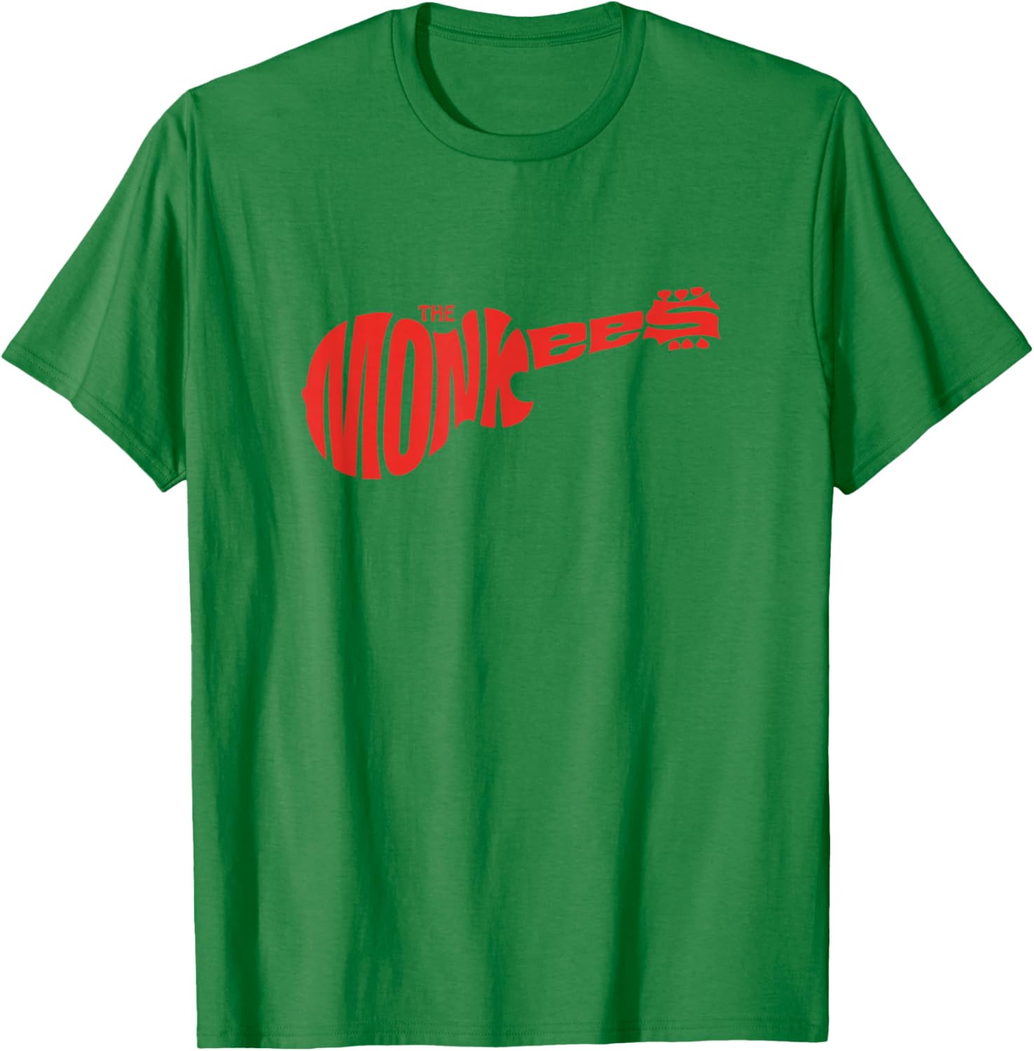 The Monkees Classic Red Guitar Logo White T-Shirt - T-Shirt | Irish Green