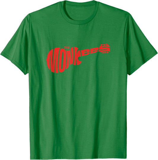 The Monkees Classic Red Guitar Logo White T-Shirt - T-Shirt | Irish Green