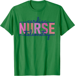 Cardiac Telemetry Nurse Practitioner Heart Nursing PCU Nurse T-Shirt - T-Shirt | Irish Green