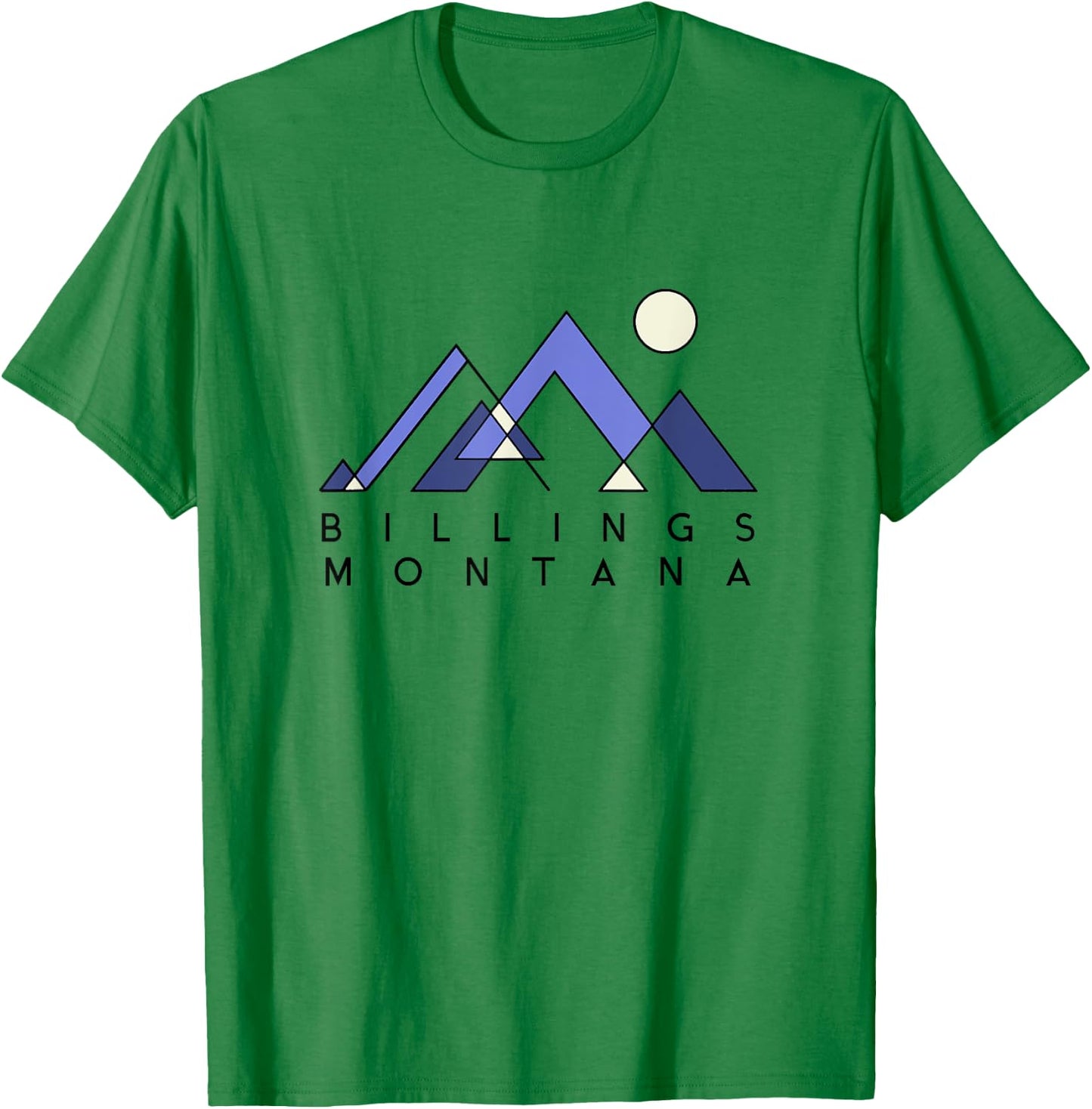 Billings Montana | Billings MT Abstract T-Shirt - T-Shirt | Irish Green