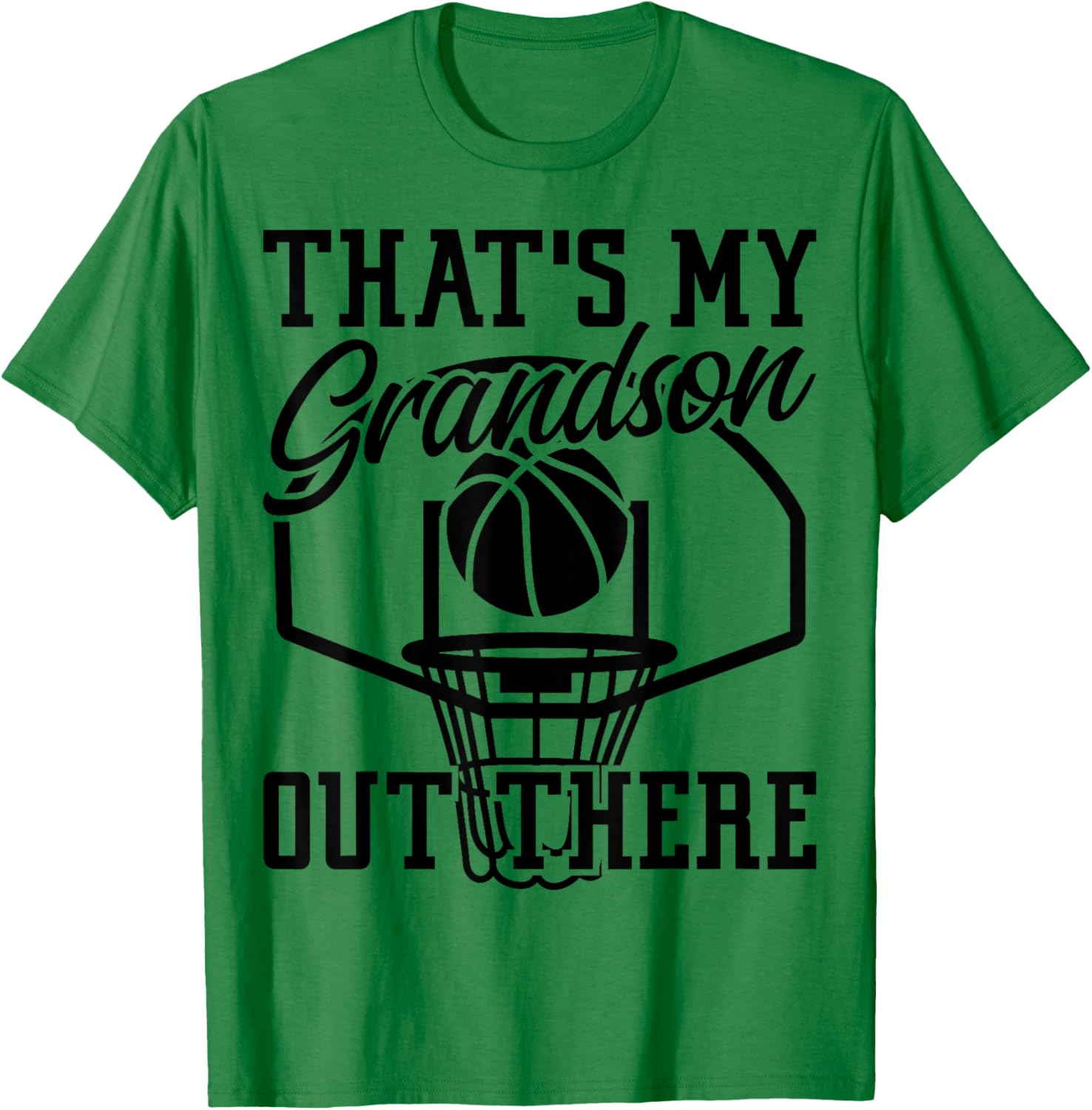 Basketball Lover That's My Grandson Grandma Grandpa T-Shirt - T-Shirt | Irish Green