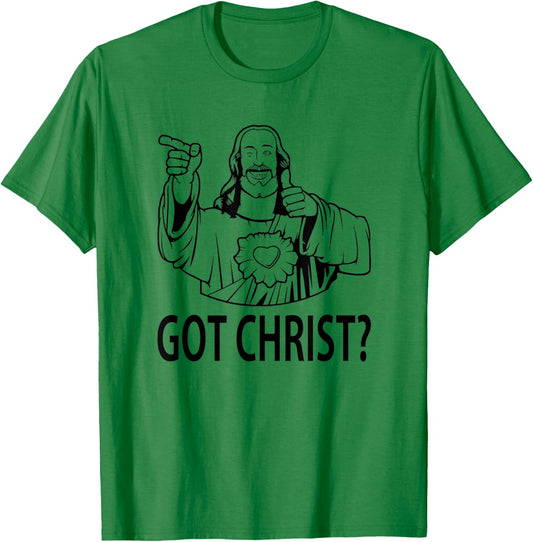 Funny Happy Buddy Jesus Christ Religious Christian T-Shirt - T-Shirt | Irish Green
