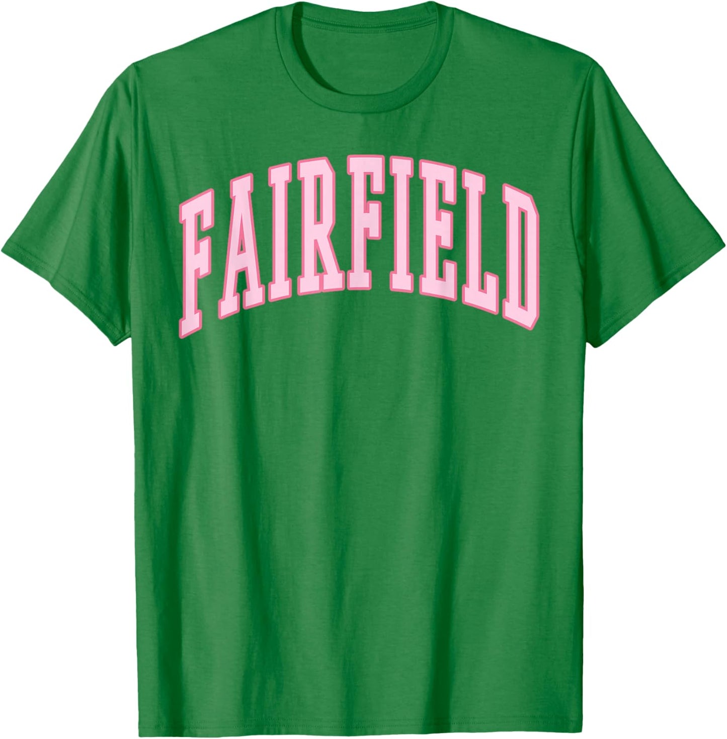 Fairfield Vintage Preppy Varsity Pink Sports T-Shirt - T-Shirt | Irish Green