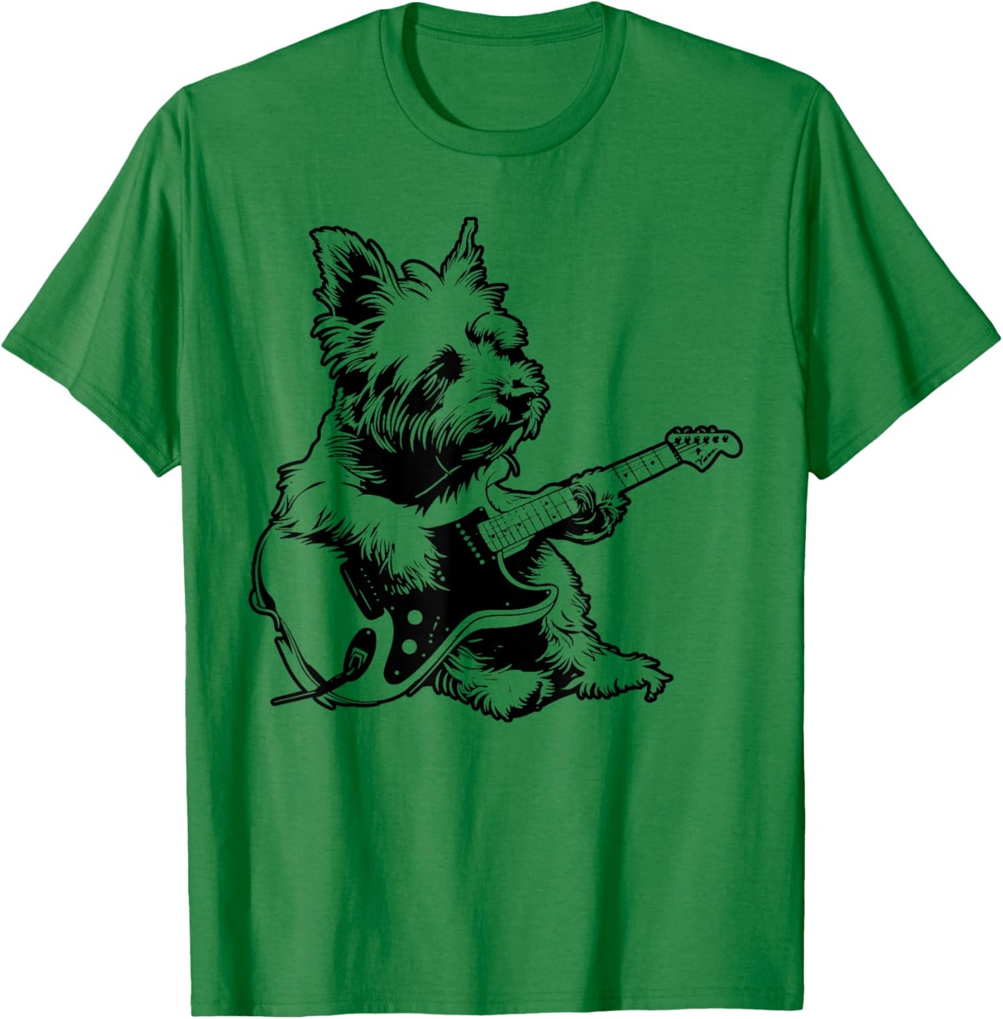 Dog Guitarist Guitar - Westie Dad Mom Women T-Shirt - T-Shirt | Irish Green