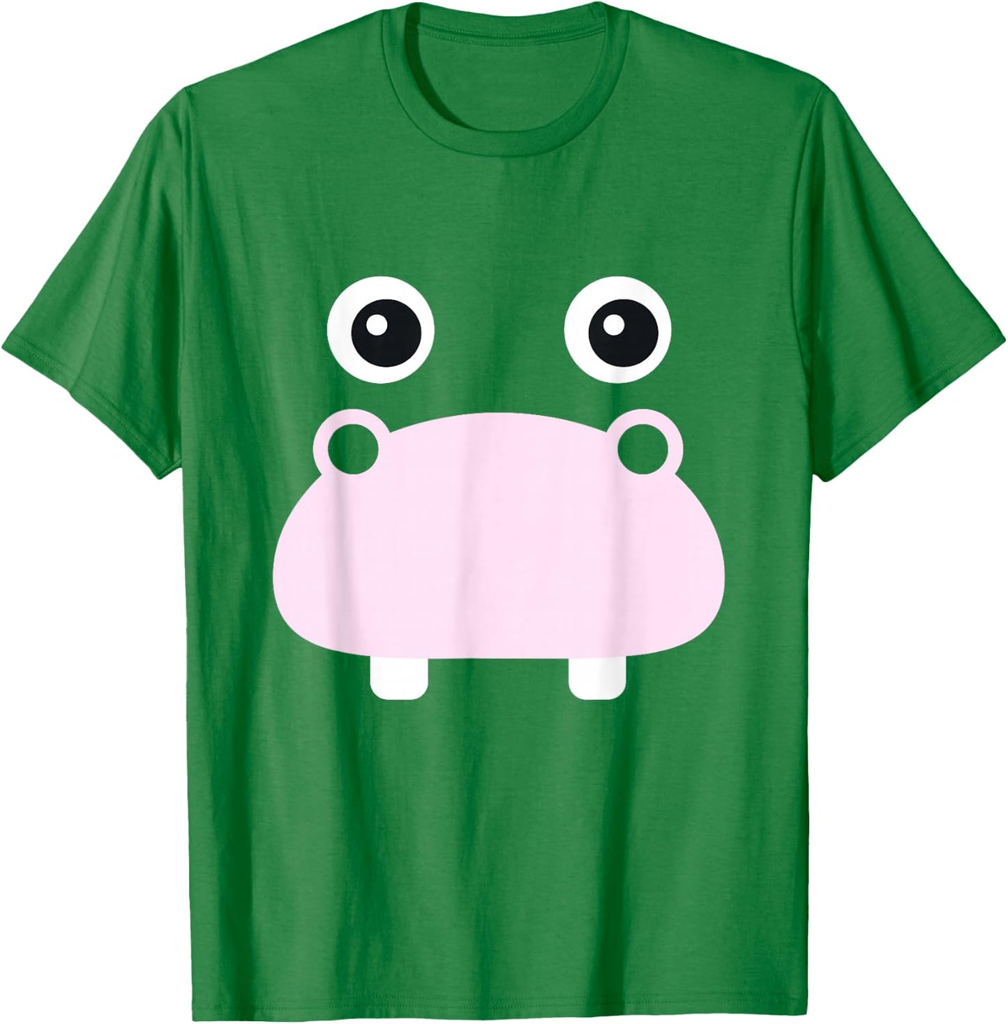 Kawaii Hippo Face Easy Animal Costume for Girls Adults T-Shirt - T-Shirt | Irish Green