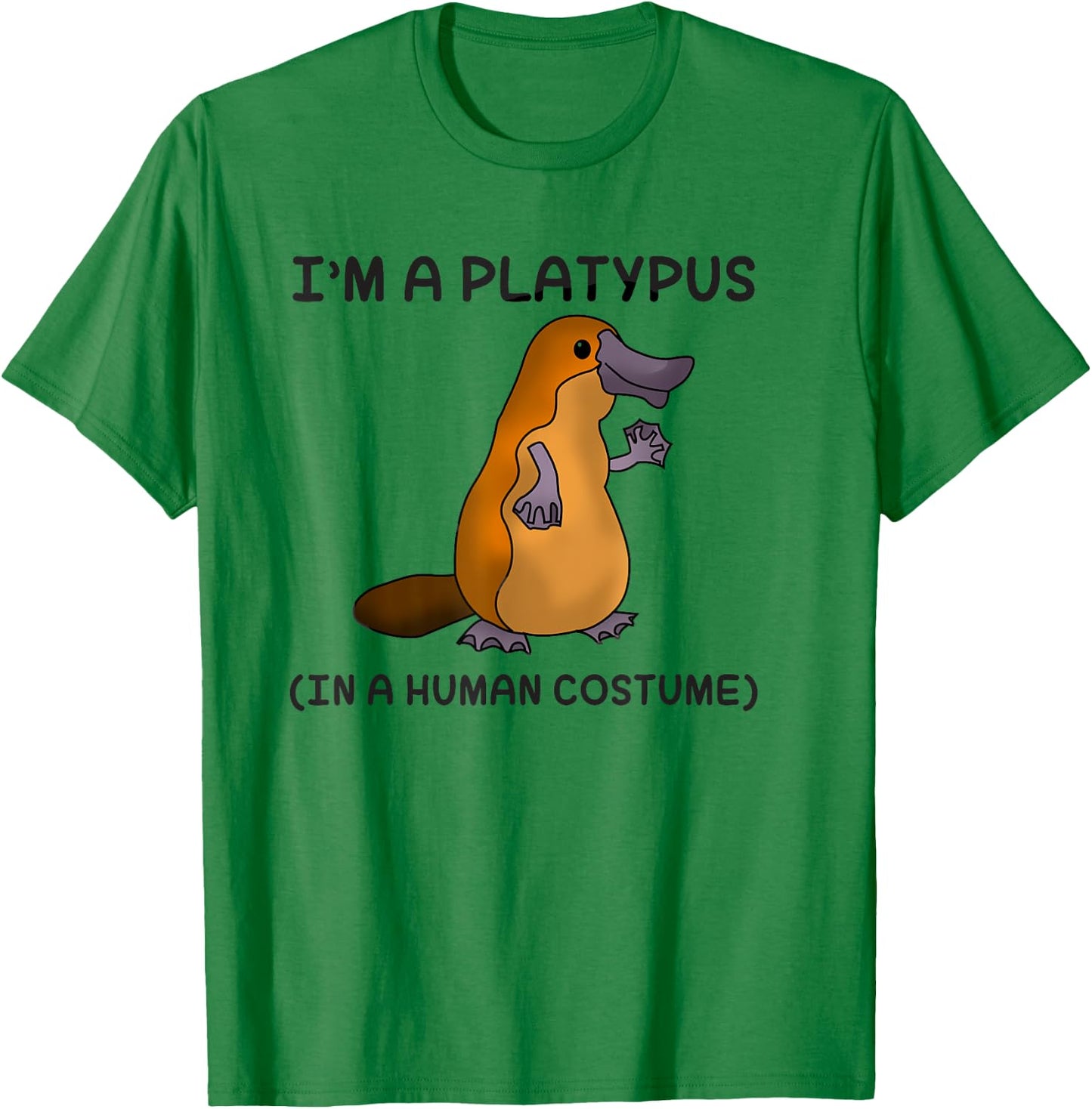 Platypus in a Human Costume Shirt for Kids T-Shirt - T-Shirt | Irish Green
