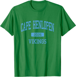 Cape Henlopen High School Class of 2026 Lewes DE T-Shirt - T-Shirt | Irish Green
