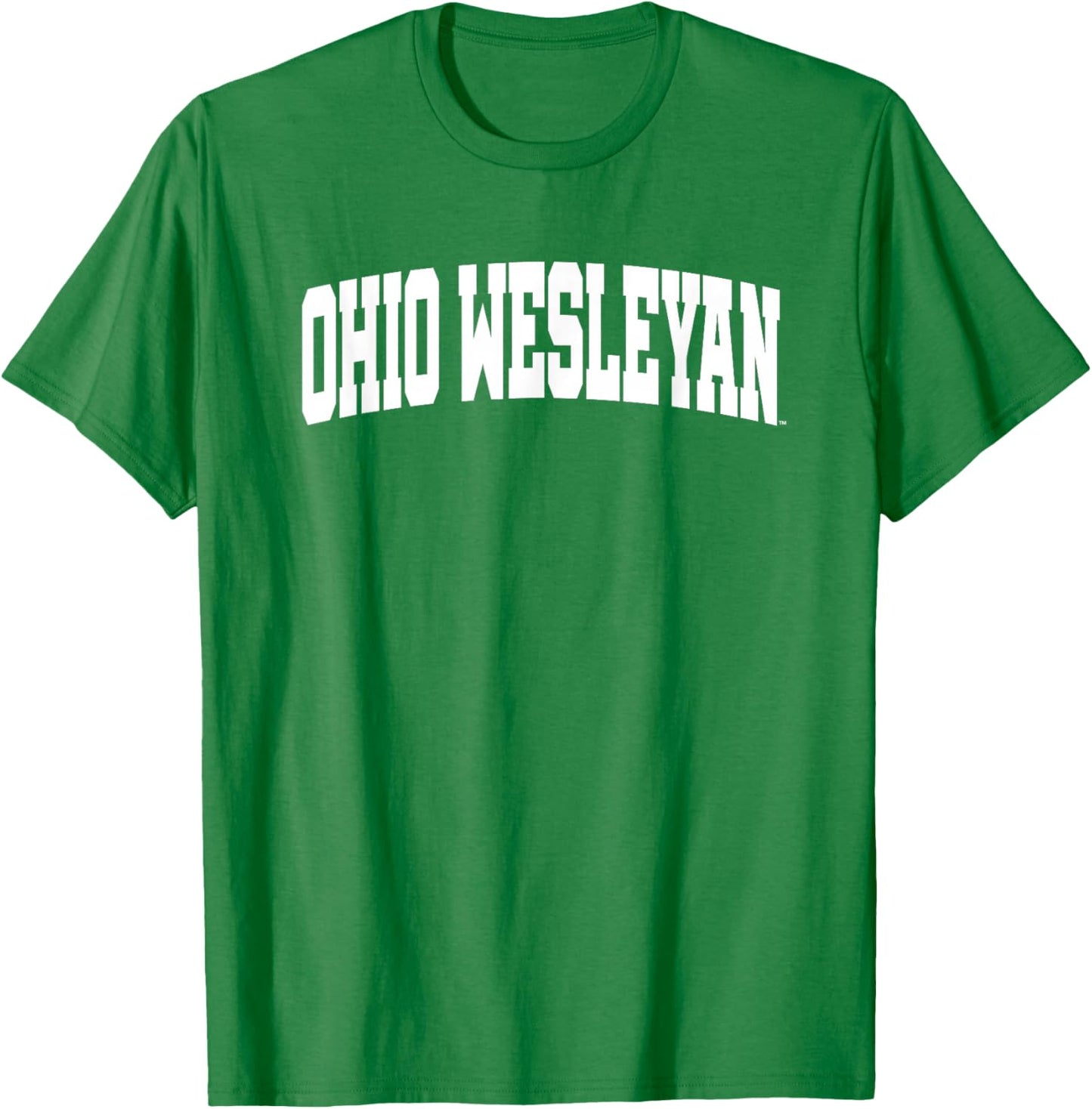 Ohio Wesleyan University Battling Bishops School Name Arch T-Shirt - T-Shirt | Irish Green
