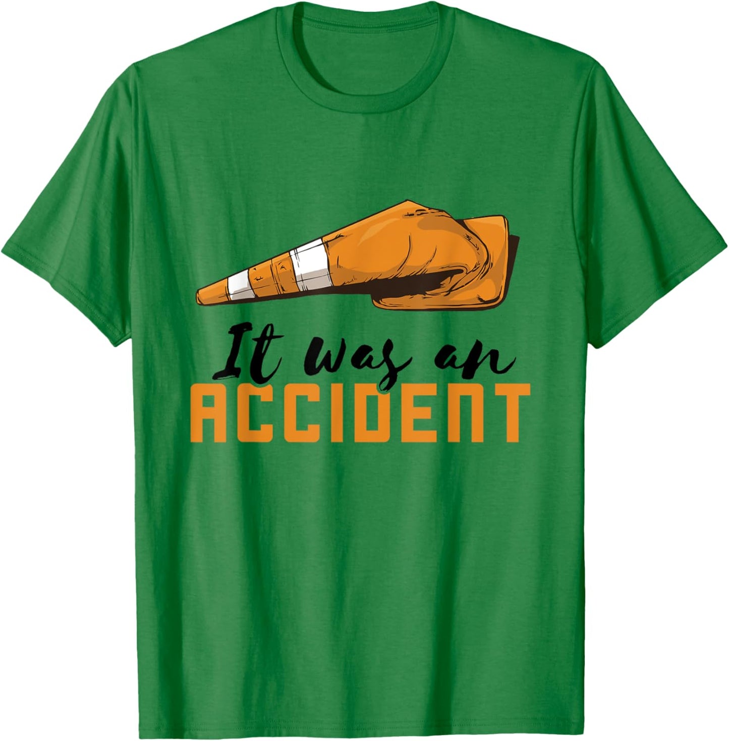 It Was An Accident Traffic Cone Costume Traffic Cone T-Shirt - T-Shirt | Irish Green