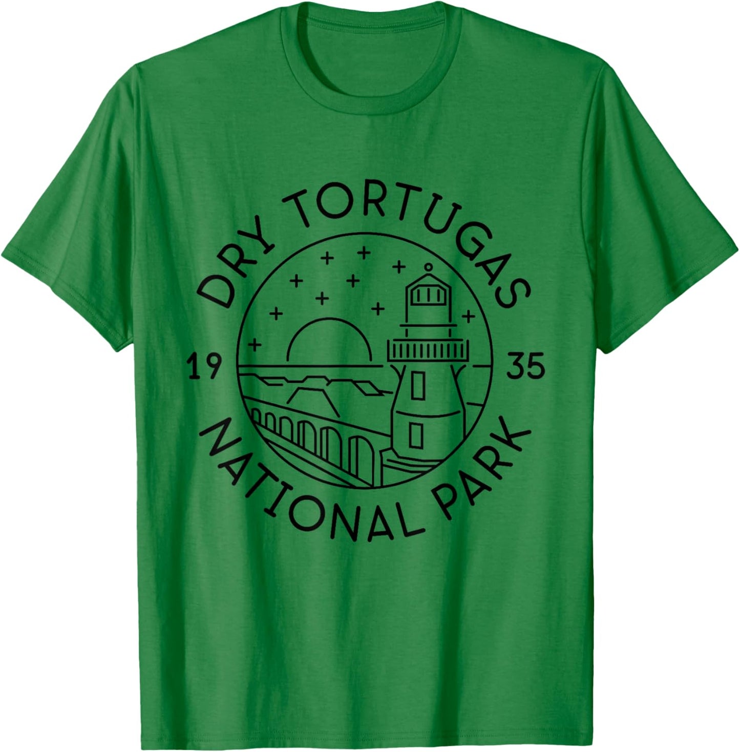 Dry Tortugas National Park 1935 Florida T-Shirt - T-Shirt | Irish Green