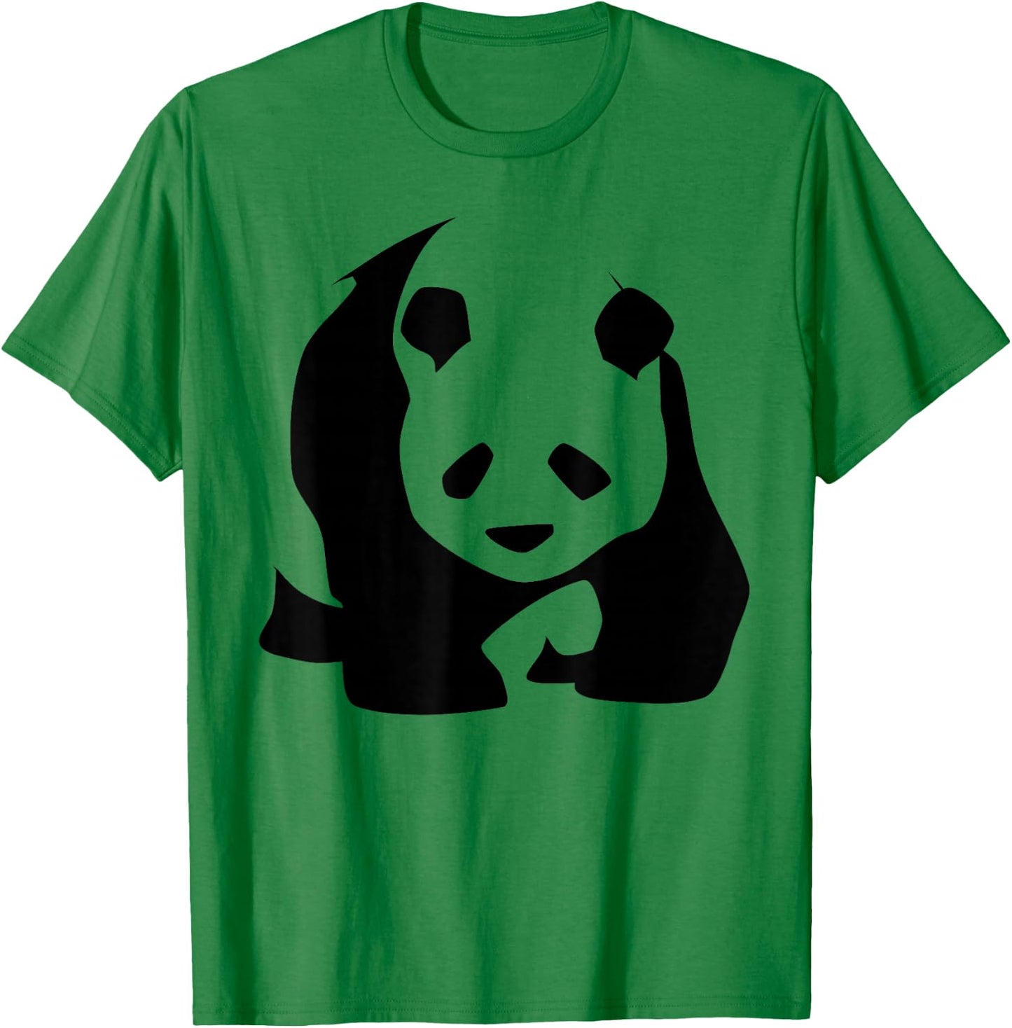 Panda Bear Lovers Minimalist Black and White China Wildlife T-Shirt - T-Shirt | Irish Green