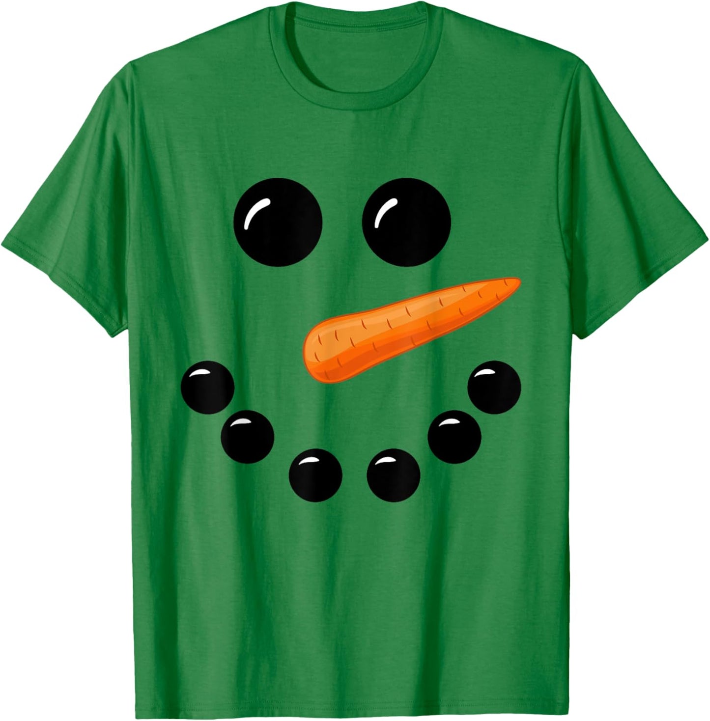 Snowman Face Shirt Boys Children Toddlers Funny Christmas T-Shirt - T-Shirt | Irish Green